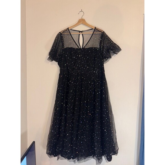 torrid Dresses & Skirts - Gorgeous Sparkly Black Celestial Star Torrid Dress - Size 20 (2XL)